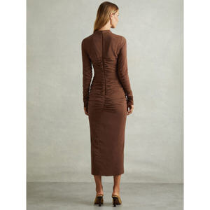 REISS KELLY Jersey Ruched Midi Dress